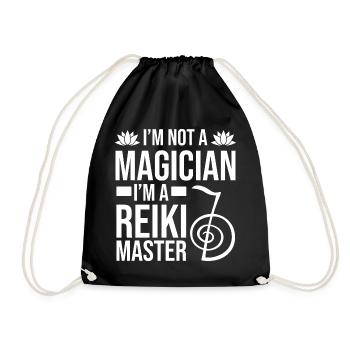 Reiki Magie | Reikimeister Meditation Geschenkidee - Turnbeutel - Schwarz - Vorne