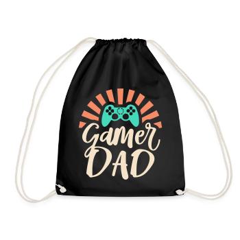Cadeau Unique: 'Gamer Dad' pour Papa - Sac de sport léger - noir - Devant