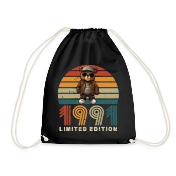 Édition limitée 1991 Année de construction Anniversaire Vintage - Sac de sport léger - noir - Devant