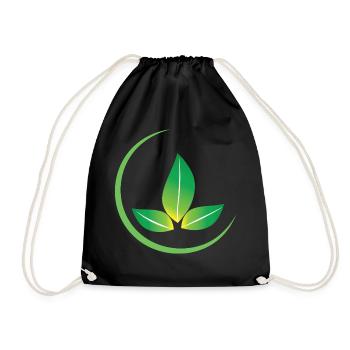 Conception d’icône de feuilles vertes pour les fiers végétaliens - Sac de sport léger - noir - Devant