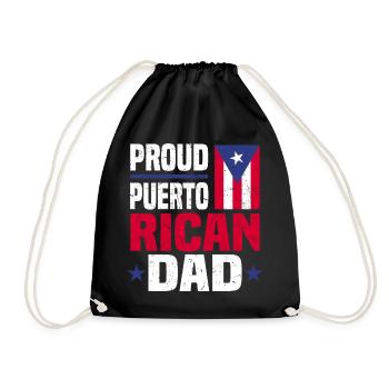 Puerto Rico Geschenkidee | Puerto Ricaner Heimat - Turnbeutel - Schwarz - Vorne