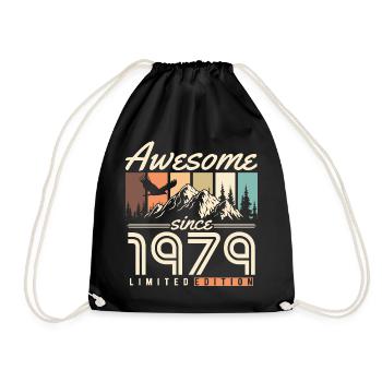 Großartig seit 1979 Jahrgang Vintage Geburtstag - Turnbeutel - Schwarz - Vorne
