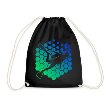 Plongée Hommes Plongée sous-marine Plongée libre Femmes - Sac de sport léger - noir - Devant