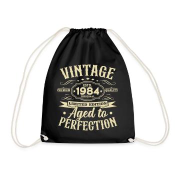 Vintage 1984 Vintage né cadeau d’anniversaire - Sac de sport léger - noir - Devant
