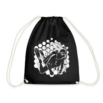 Women's Men's Diving Diving Scuba Diving - Drawstring Bag - black - Front