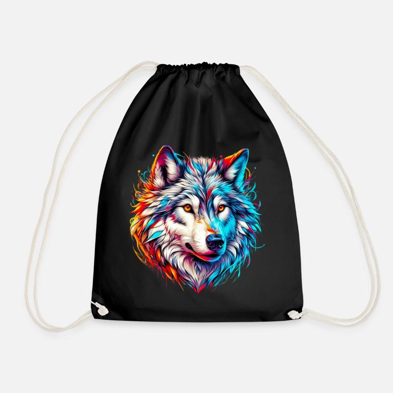 Wolf - Turnbeutel - Schwarz