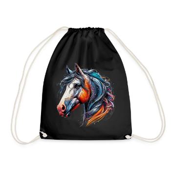 Cheval - Sac de sport léger - noir - Devant