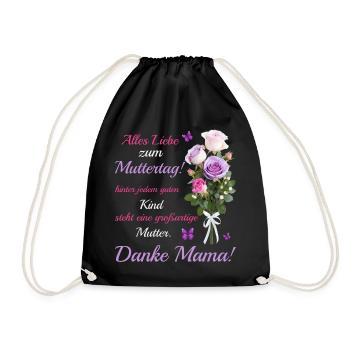 Happy Mother's Day - Drawstring Bag - black - Front