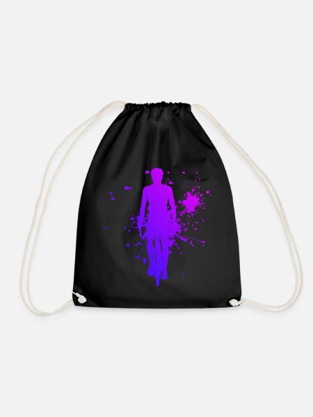 Cycling Cycling Cycling Cycling - Drawstring Bag - black