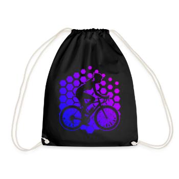 Damen Mtb Velo Mountainbike Fahrradfahren - Turnbeutel - Schwarz - Vorne