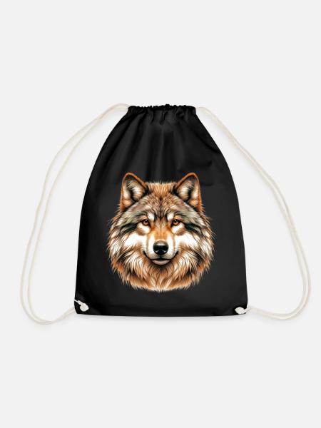 Wolf - Turnbeutel - Schwarz