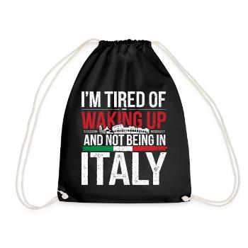 Sehnsucht nach Italien - Turnbeutel - Schwarz - Vorne