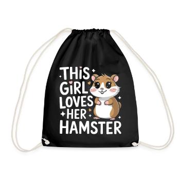 Hamster - Turnbeutel - Schwarz - Vorne