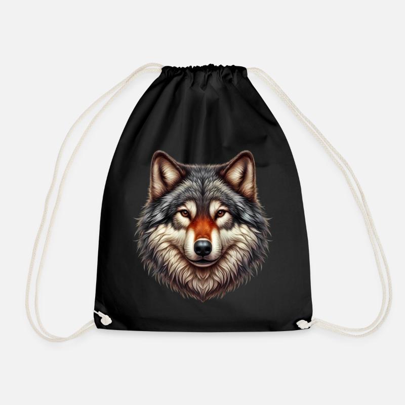 Wolf - Turnbeutel - Schwarz