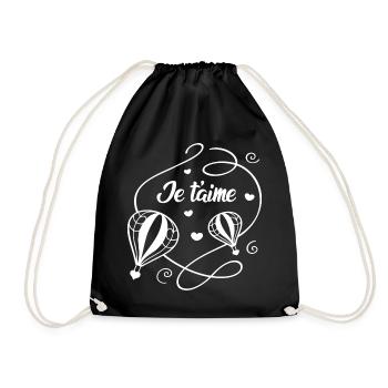 Ich liebe dich - Turnbeutel - Schwarz - Vorne