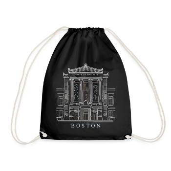 Boston, Handzeichnung Kunstmuseum, USA - Turnbeutel - Schwarz - Vorne