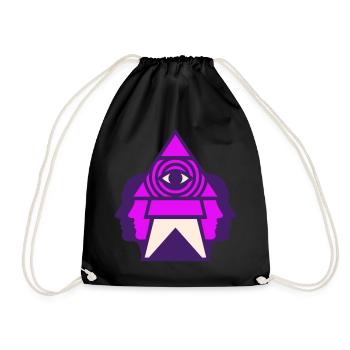 Third Eye Logo - Drawstring Bag - black - Front
