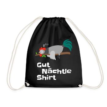 Chemise de nuit motif coq, pyjama, cadeau - Sac de sport léger - noir - Devant
