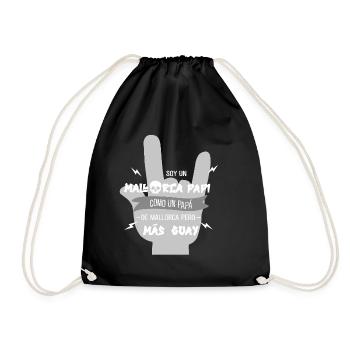 Humorous Mallorca Papa Daddy Motif - Drawstring Bag - black - Front