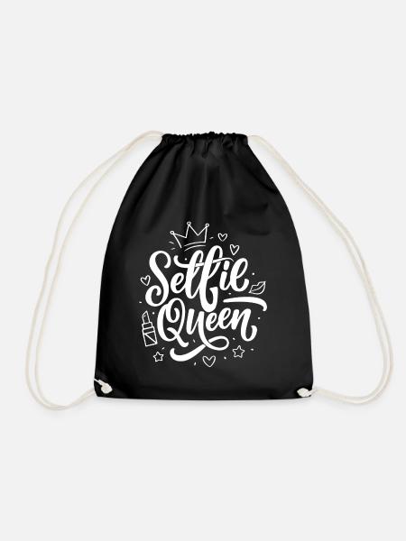 Selfie Queen Foto Influencer - Turnbeutel - Schwarz