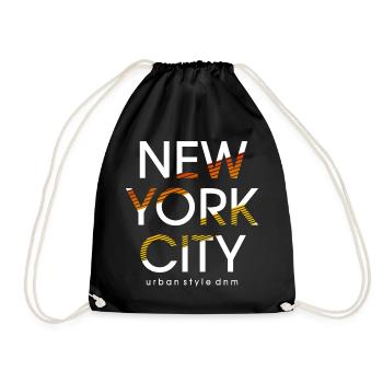 Lebendiger urbaner Stil von New York City - Turnbeutel - Schwarz - Vorne