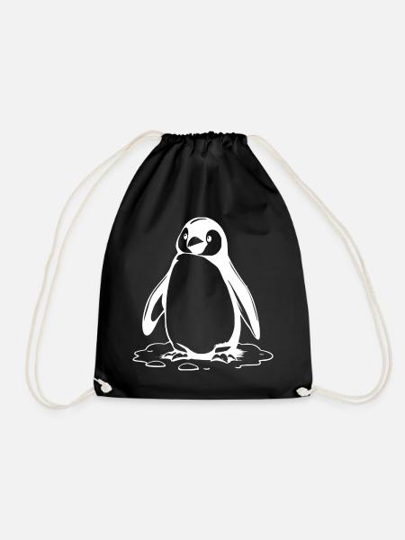 Pinguin - Turnbeutel - Schwarz