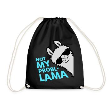 Lama Not My Problama Cool Sonnenbrille Seitlich - Turnbeutel - Schwarz - Vorne