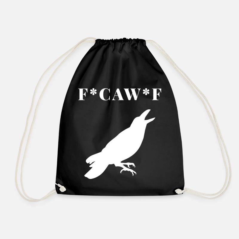 FCAWF Funny Crow Bird Design - Turnbeutel - Schwarz
