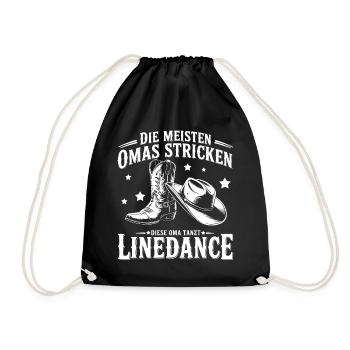 Granny Line Dance Boots - Drawstring Bag - black - Front