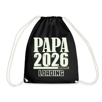 Papa 2026 Loading - Drawstring Bag - black - Front