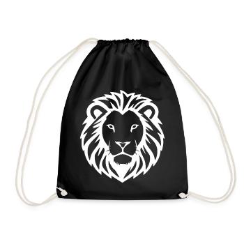Lion Blanc Lion Head Gift Cat Lover - Sac de sport léger - noir - Devant