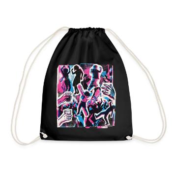 90s Retro Party - Drawstring Bag - black - Front