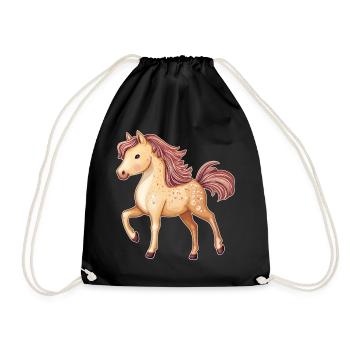Cute Horse - Drawstring Bag - black - Front