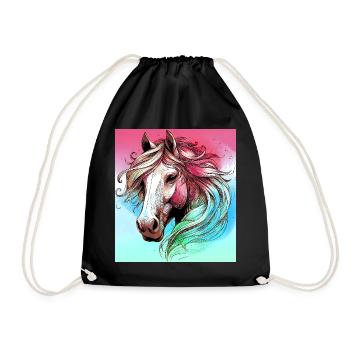cheval - Sac de sport léger - noir - Devant