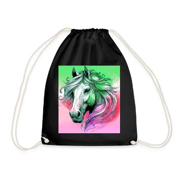cheval - Sac de sport léger - noir - Devant
