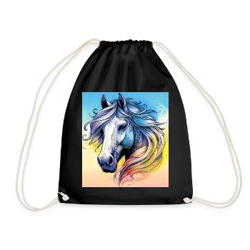 cheval - Sac de sport léger - noir - Devant
