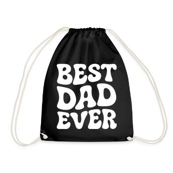 Best dad in the world - Drawstring Bag - black - Front