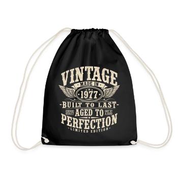 Vintage 1977 Vintage Cadeau d’anniversaire rétro - Sac de sport léger - noir - Devant