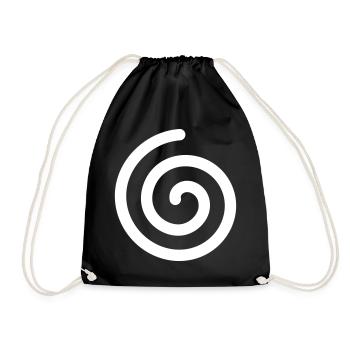 The spiral stands for lightness, development and - Drawstring Bag - black - Front