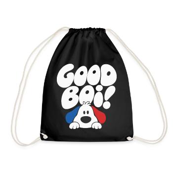 Good Boy Hund Retro Design - Turnbeutel - Schwarz - Vorne