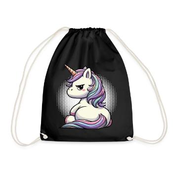 Einhorn Einhörner Einhornfan Einhornliebhaber - Turnbeutel - Schwarz - Vorne