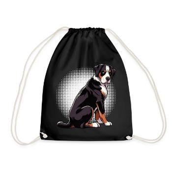 Appenzeller Mountain Dog Mountain Dog Mountain Dog Mother - Drawstring Bag - black - Front