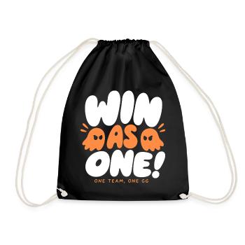 Win as One Gaming Team - Drawstring Bag - black - Front