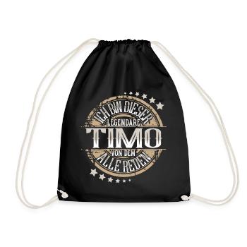 Timo - Turnbeutel - Schwarz - Vorne