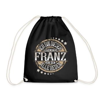 Franz - Turnbeutel - Schwarz - Vorne