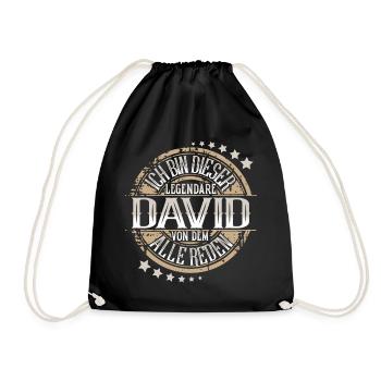 David - Turnbeutel - Schwarz - Vorne