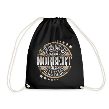 Norbert - Turnbeutel - Schwarz - Vorne