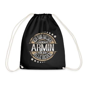 Armin - Turnbeutel - Schwarz - Vorne