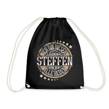 Steffen - Turnbeutel - Schwarz - Vorne