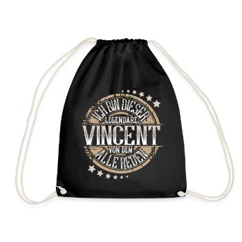 Vincent - Turnbeutel - Schwarz - Vorne